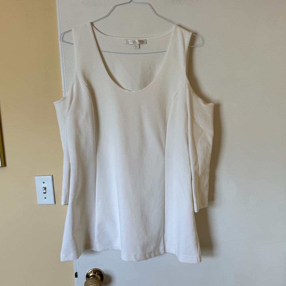 BOSTON PROPER - size XL - cold shoulder long sleeve top - EUC
